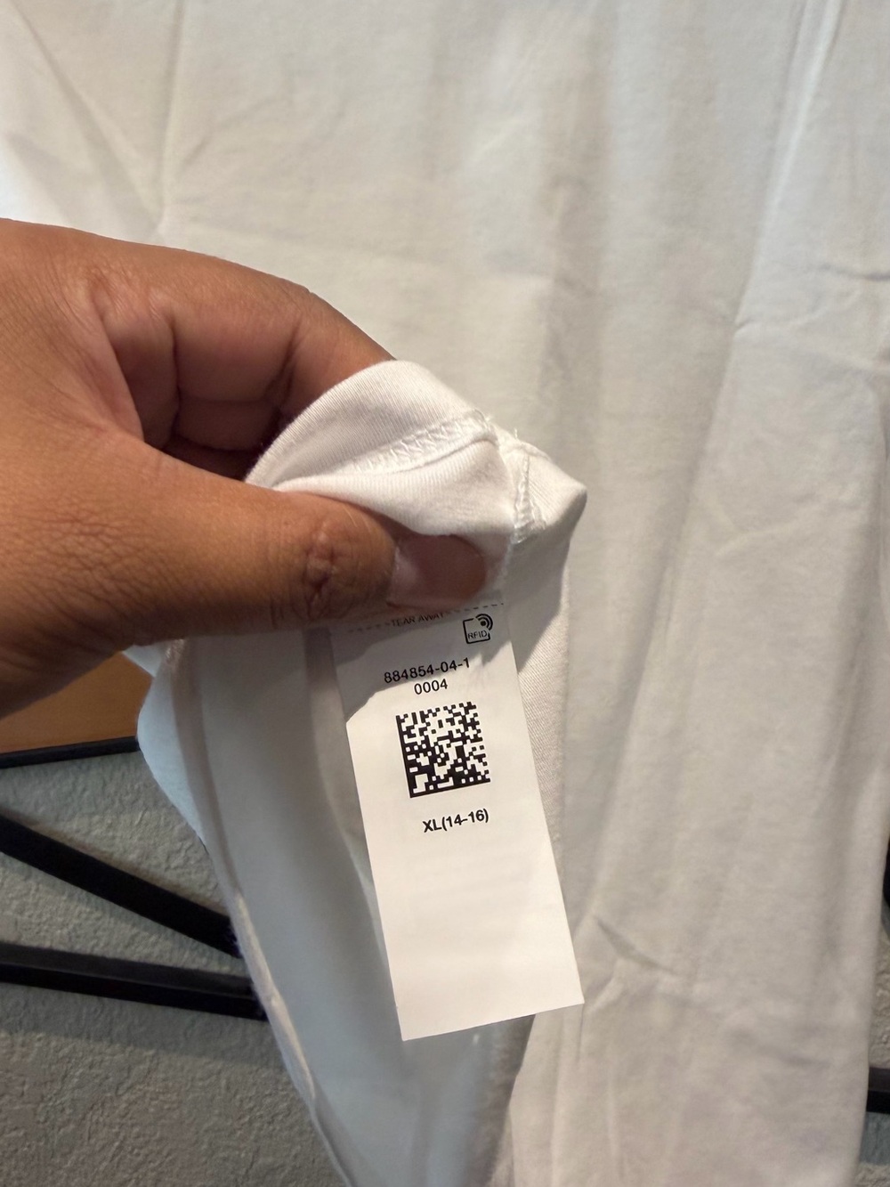 Old Navy White Short Sleeve Tee with Black & White Check Heart - Picture 2 of 5